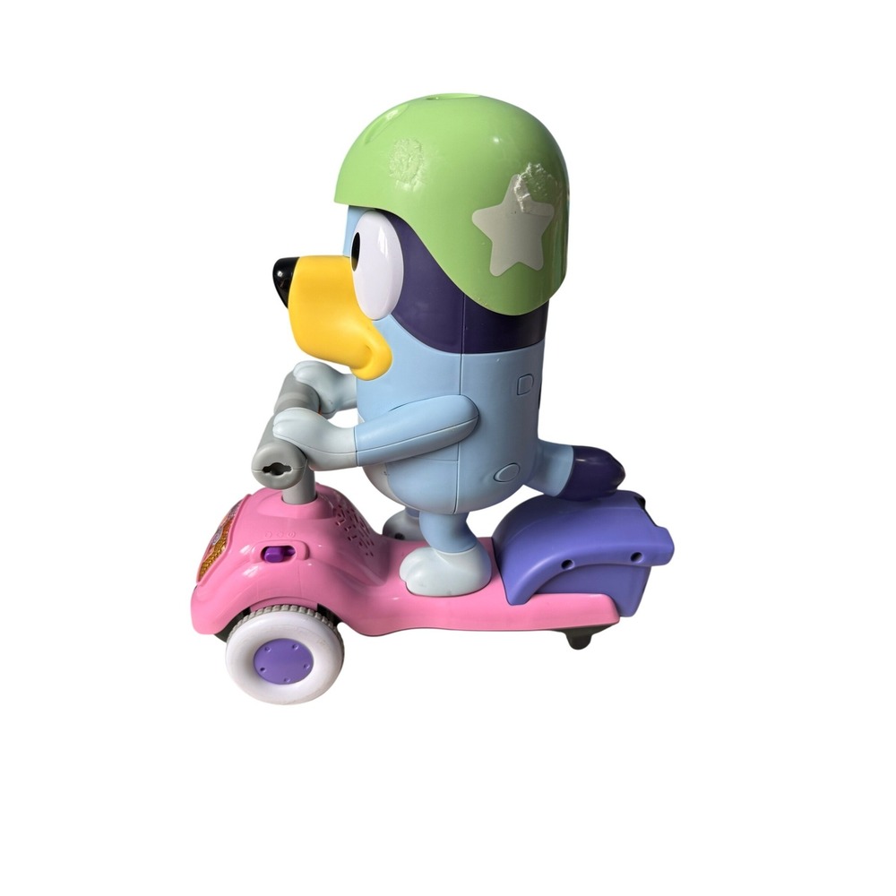 Bluey 3-in-1 Scooter VTech Interactive Toy Lights Sounds Pink Purple Blue Dog